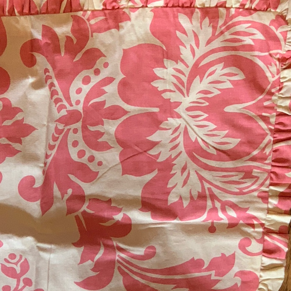 Neiman Marcus dusty pink damask euro sham new